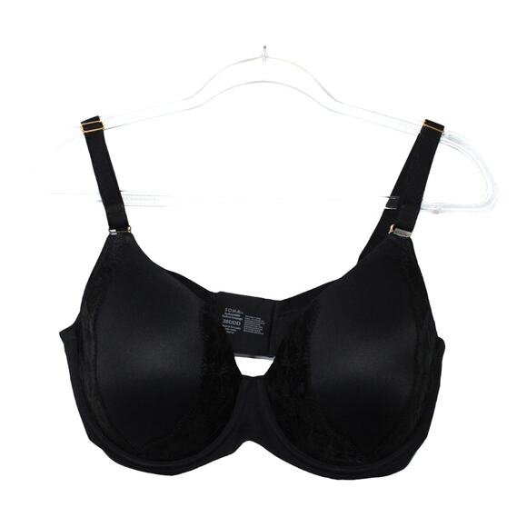 Soma Embraceable Signature Lace Perfect Coverage Bra Black 38 DDD NWT - Picture 2 of 6